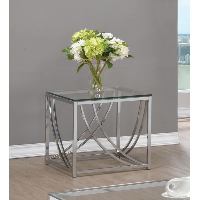 Coaster - Lille Living Room: Glass Top Occasional Tables End Table - 720497