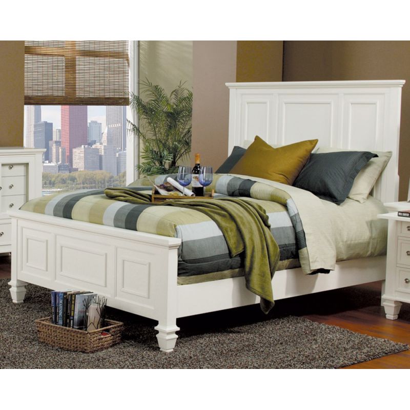 Coaster - Sandy Beach California King Bed in White Finish - 201301KW
