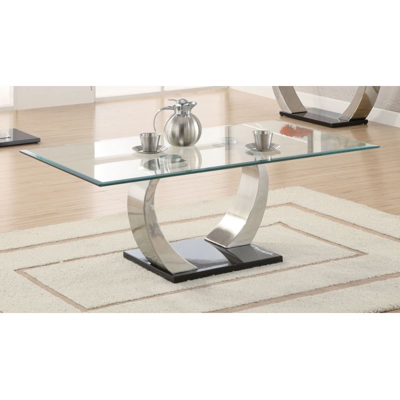Coaster - Pruitt Satin Plated Coffee Table - 701238