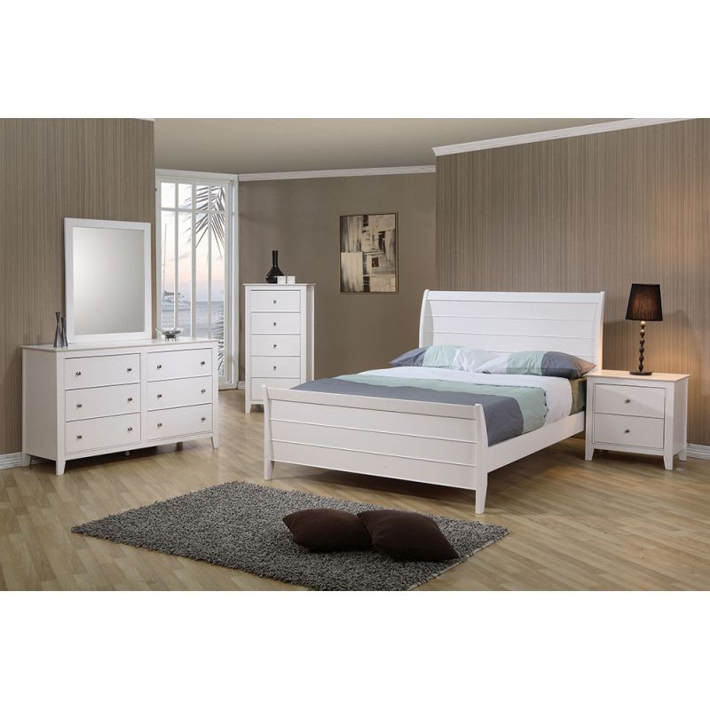 Coaster -  Selena Twin 4Pc Set (T.Bed,Ns,Dr,Mr) - 400231T-S4