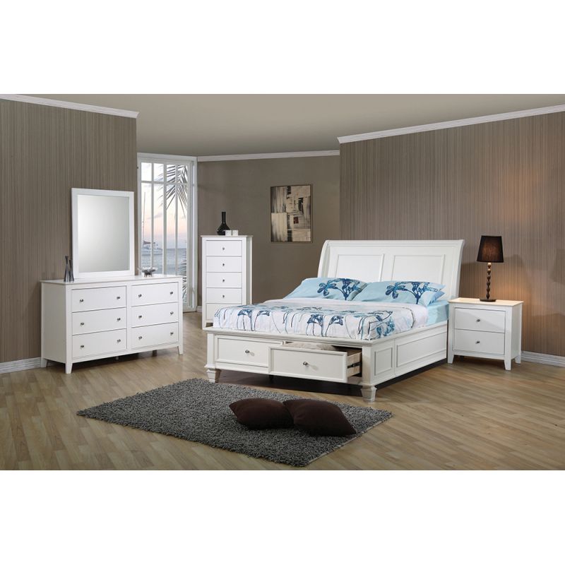 Coaster -  Selena Twin 5Pc Set (T.Bed,Ns,Dr,Mr,Ch) - 400239T-S5