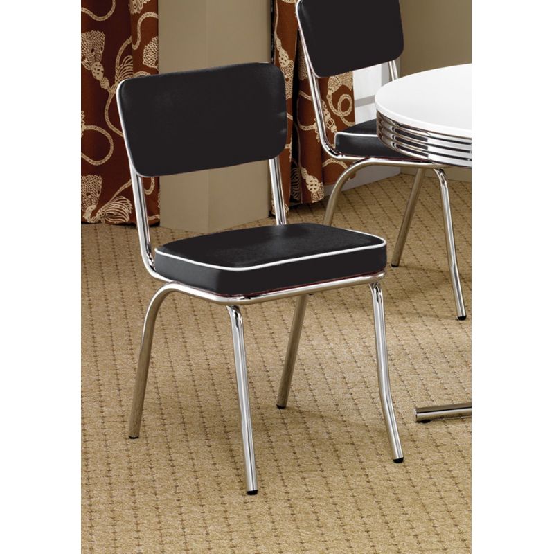 Coaster - Retro Side Chair (Black) (Set of 2) - 2066