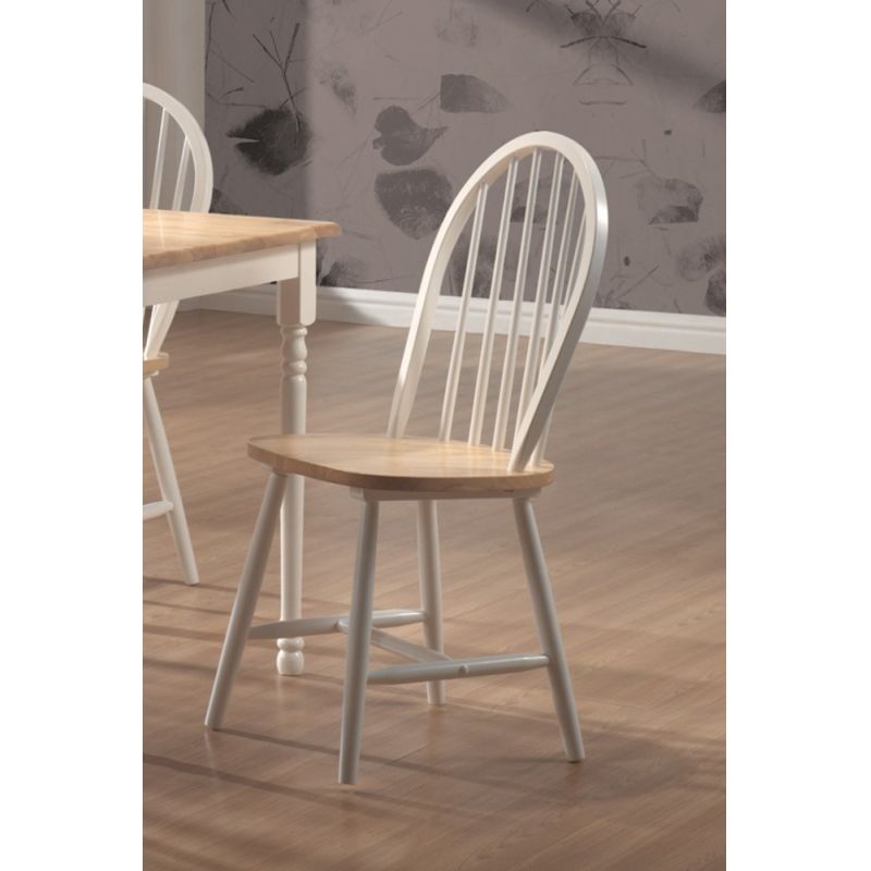 Coaster - Cinder Side Chair in Natural Brown & White (Set of 4) - 4129