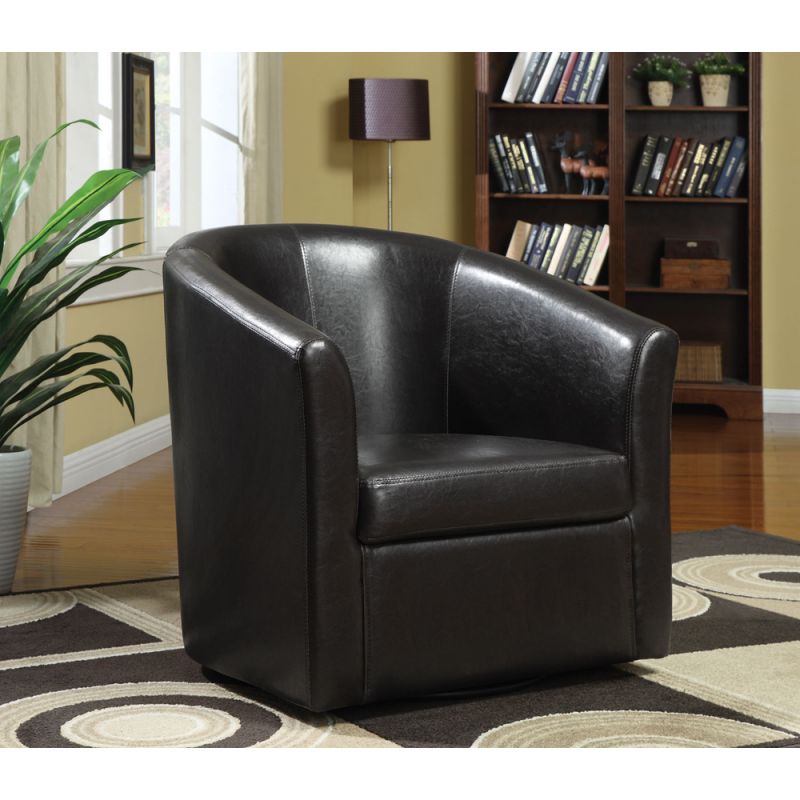Coaster - Turner Swivel Chair (Dark Brown) - 902098