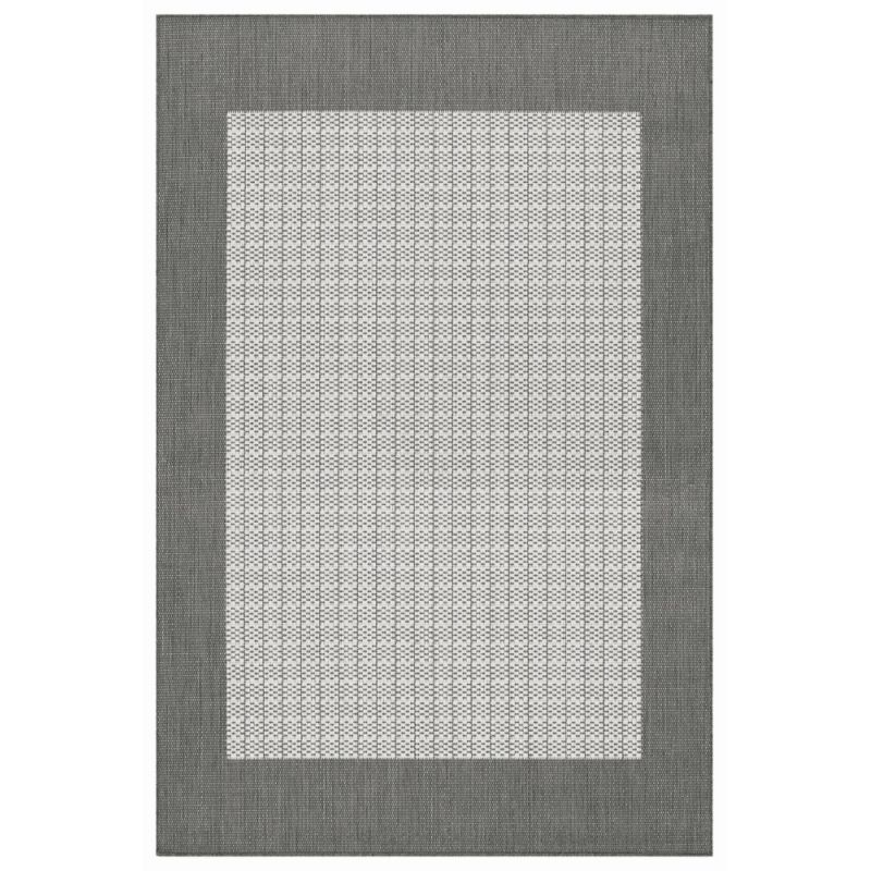 Couristan - Recife Checkered Field/Grey-White Rug - 2'3'' x 11'9'' - 10053012023119U