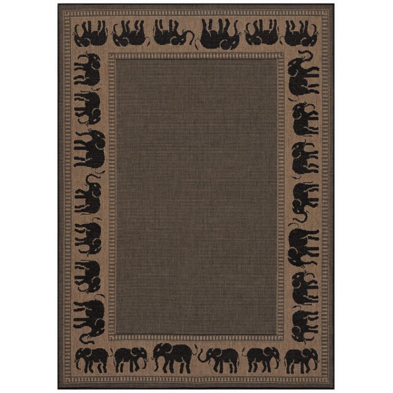Couristan - Recife Elephant/Cocoa-Black Rug - 3'9'' x 5'5'' - 15881021039055T