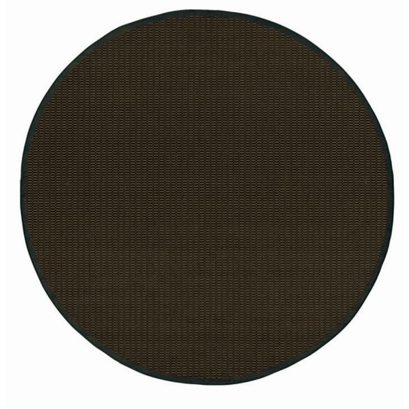 Couristan - Recife Saddle Stitch/Black-Cocoa Rug - 7'6'' Round - 10012000076076N