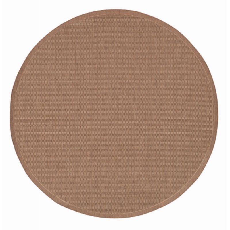 Couristan - Recife Saddle Stitch/Cocoa-Natural Rug - 7'6'' Round - 10011500076076N