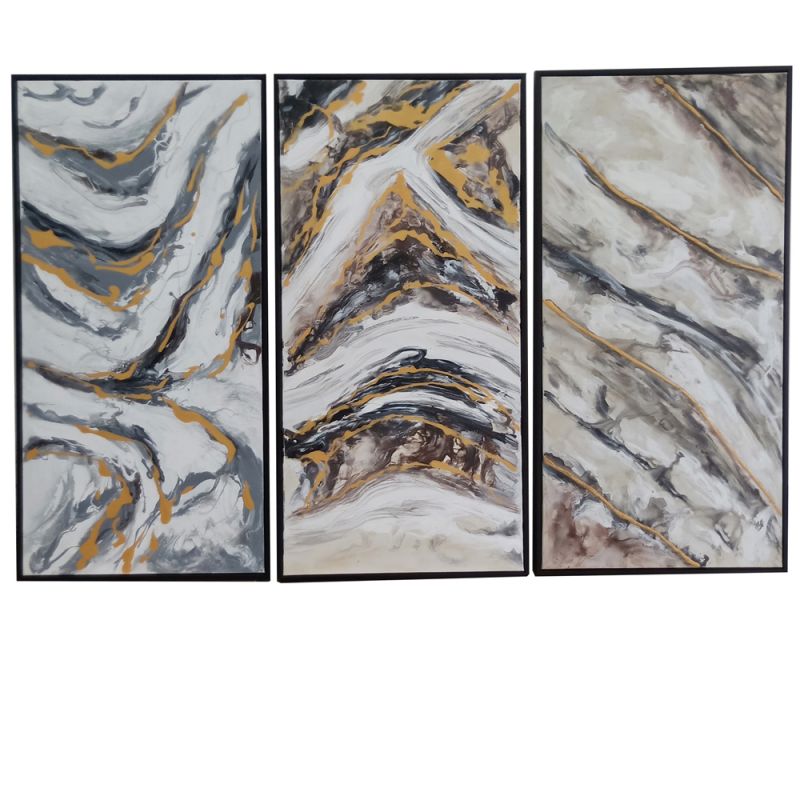 Crestview Collection - Alabaster 2 Hand Painted on Canvas - CVTOP2743 - CLOSEOUT