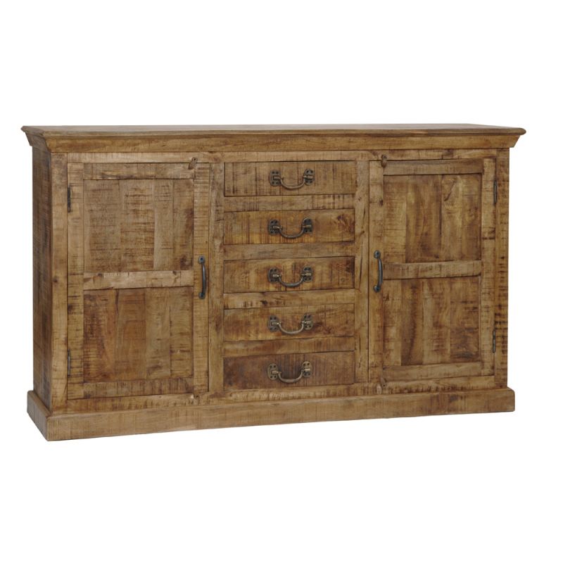 Crestview Collection - Bengal Manor Mango Wood 5 Drawer and 2 Door Sideboard - CVFNR306
