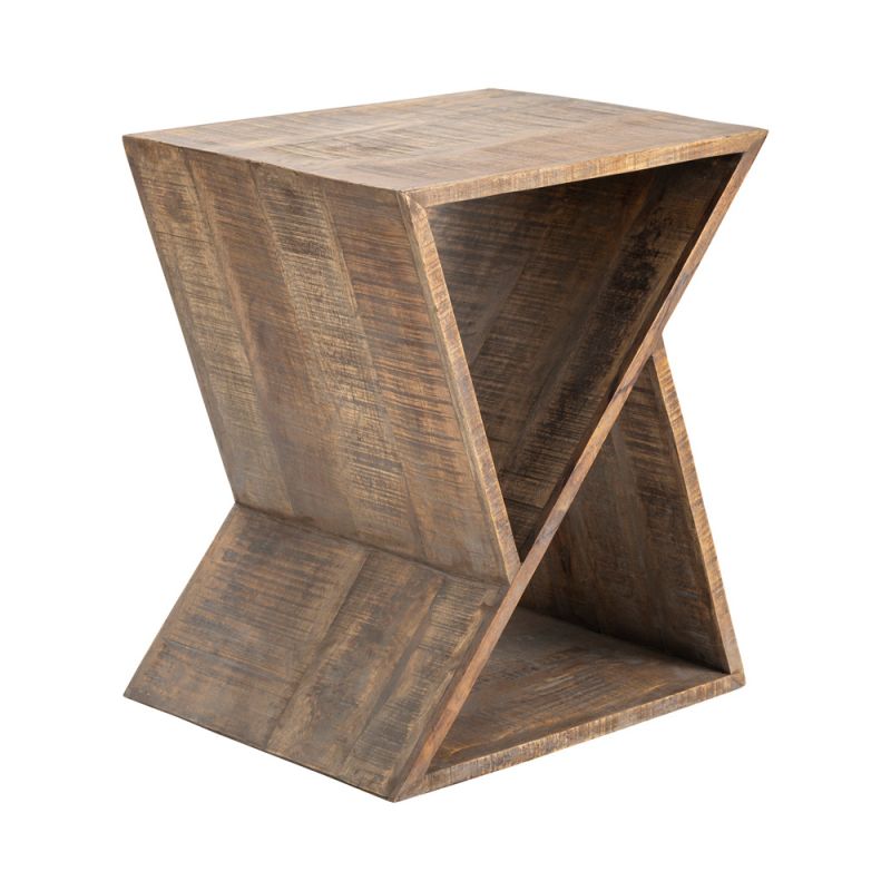 Crestview Collection - Bengal Manor Mango Wood Angled End Table - CVFNR327