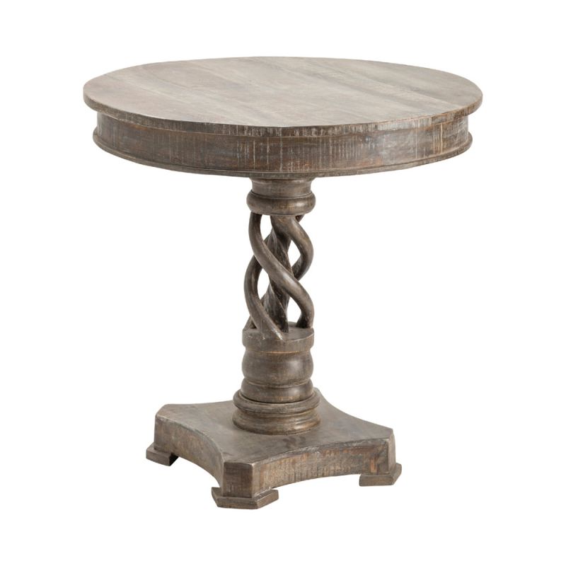 Crestview Collection - Bengal Manor Mango Wood Twist Accent Table in Distressed Wood finish - CVFNR602