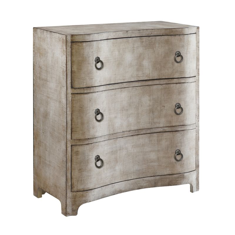 Crestview Collection - Claremont 3 Curved Drawer Brushed Linen Finish Chest - CVFZR1610