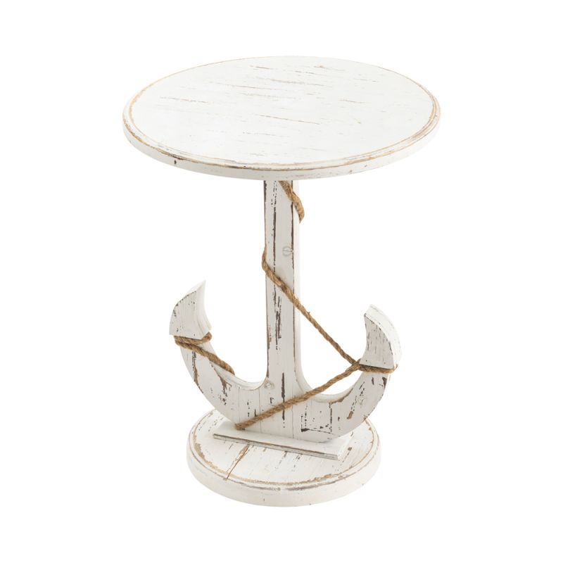 Crestview Collection - Harbor Distressed White Anchor Table - CVFZR1527
