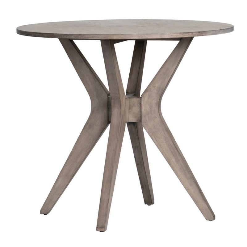 Crestview Collection - Hawthorne Estate Maple Driftwood Top Round Accent Table - CVFVR8153