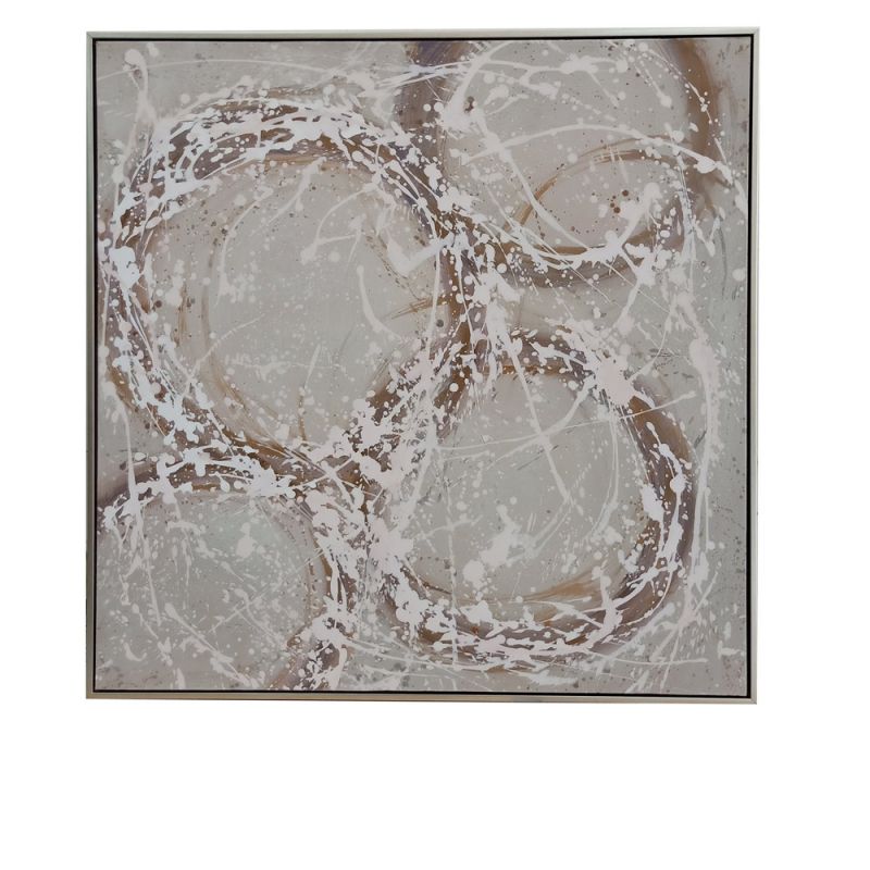 Crestview Collection - Neutral Spheres Hand Painted Canvas - CVTOP2747 - CLOSEOUT