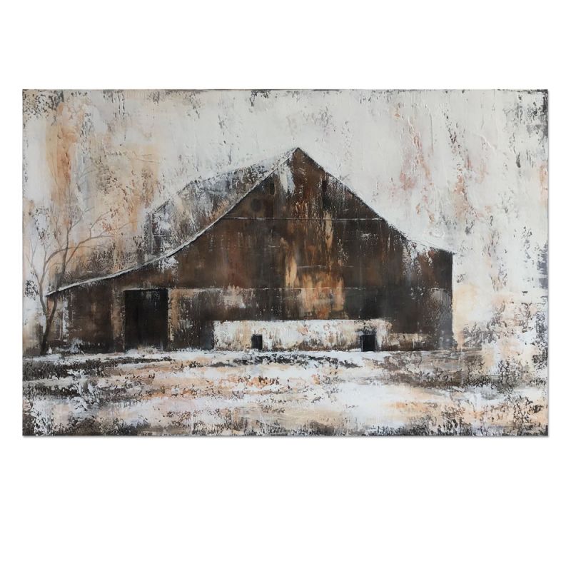 Crestview Collection - Rusty Farm Canvas Painting - CVTOP2773