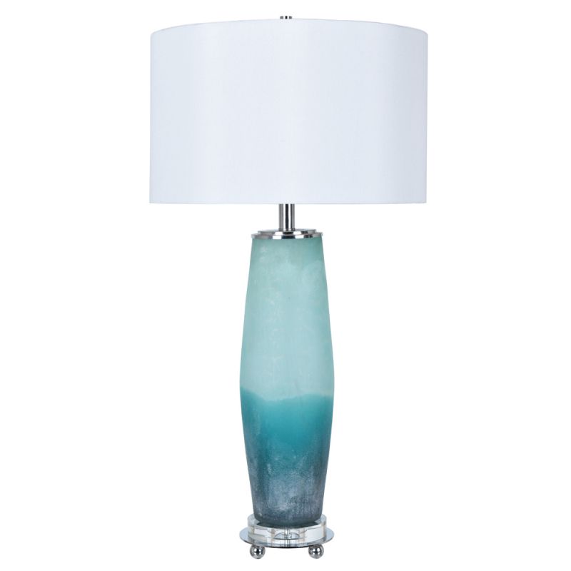 Crestview Collection - Seaside Table Lamp White Silk Shade - CVAZBS023