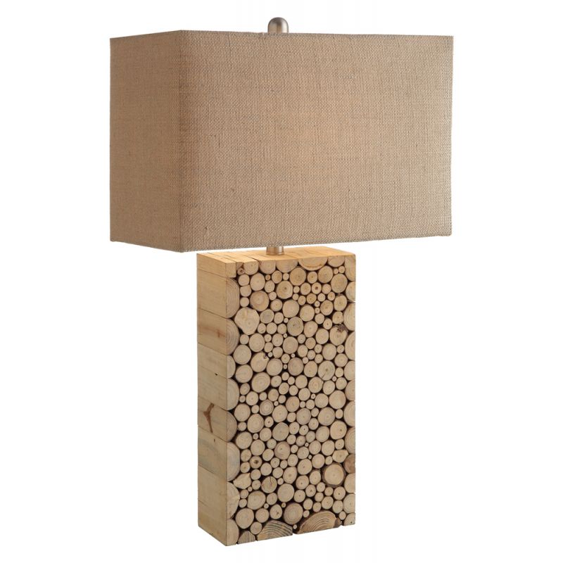 Crestview Collection - Stacked Wood Table Lamp (Set of 2) - CVLY1920