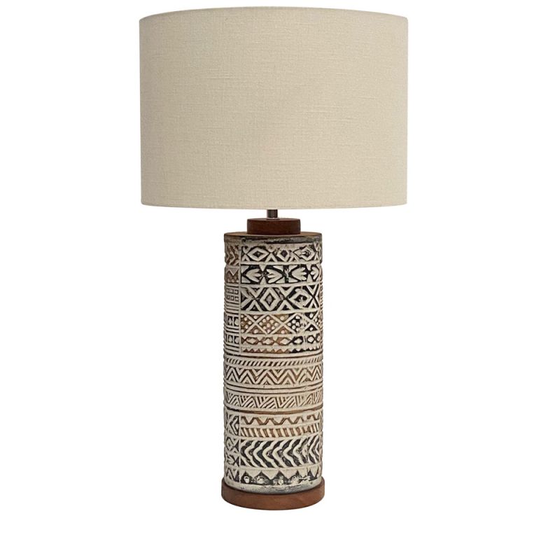 Crestview Collection - Taos Carved Table Lamp - CVIDZA064