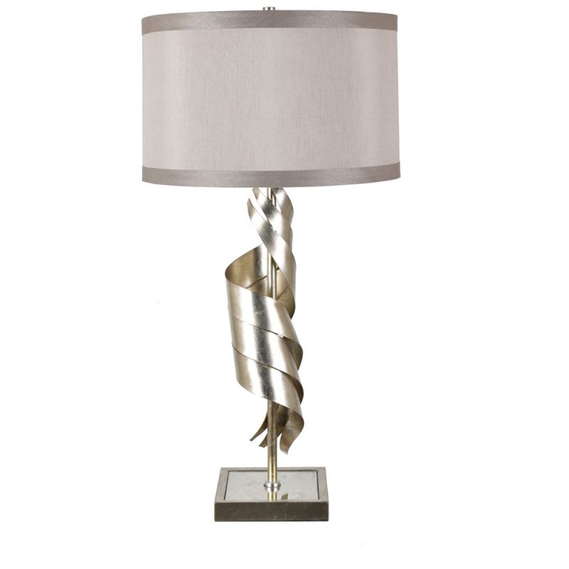 Crestview Collection - Thea Gilded Silver Triple Swirl Lamp - CVAZER082