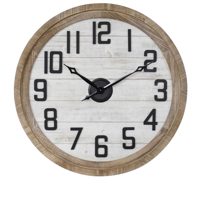 Crestview Collection - Time Passes Wood Metal Wall Clock - CVTCK1192