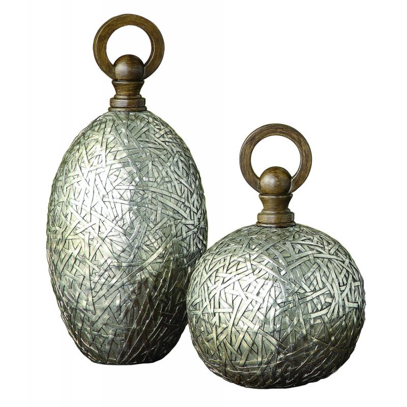 Crestview Collection - Tinsdale Vases in Antique Silver Finish - CVDDP888