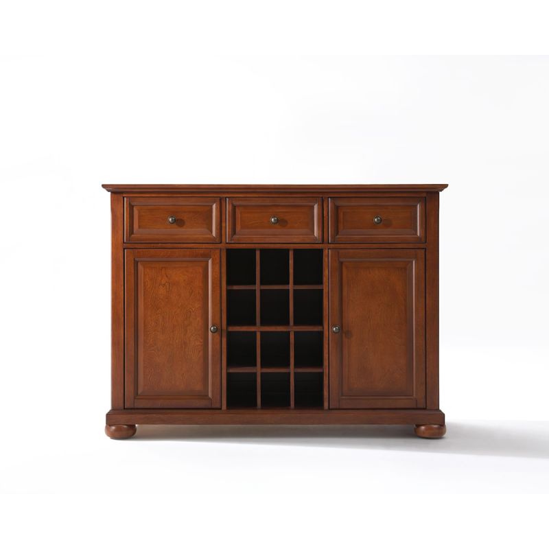 Crosley Furniture - Alexandria Buffet Server / Sideboard Cabinet with Wine Storage in Classic Cherry Finish - KF42001ACH