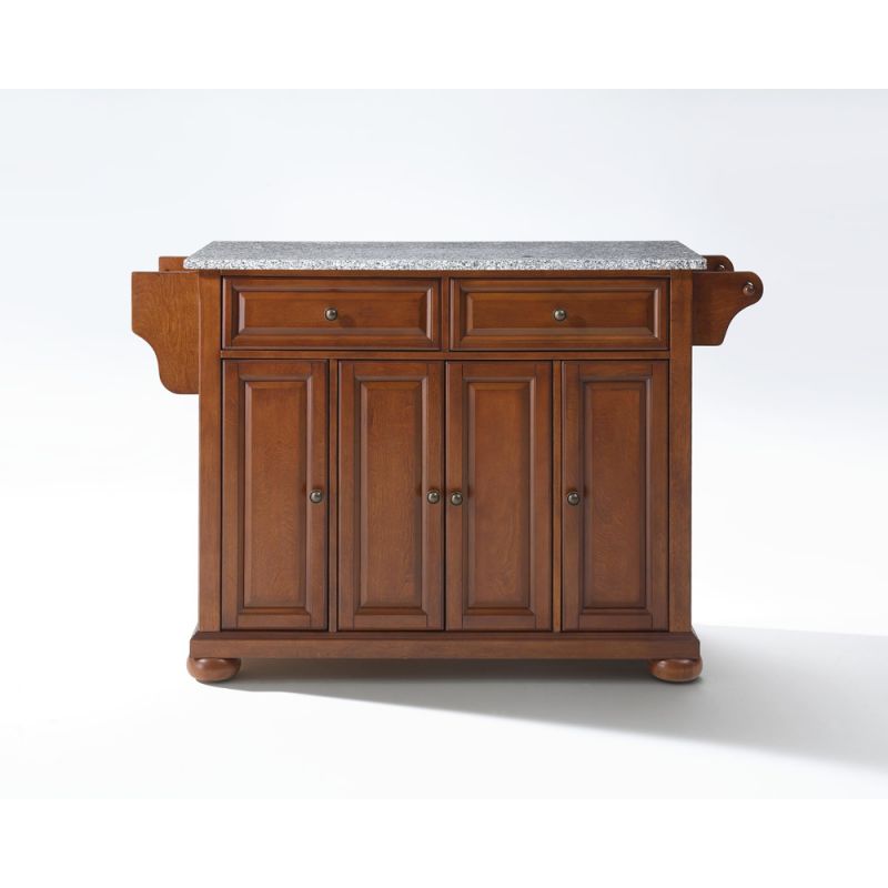 Crosley Furniture - Alexandria Solid Granite Top Kitchen Island in Classic Cherry Finish - KF30003ACH