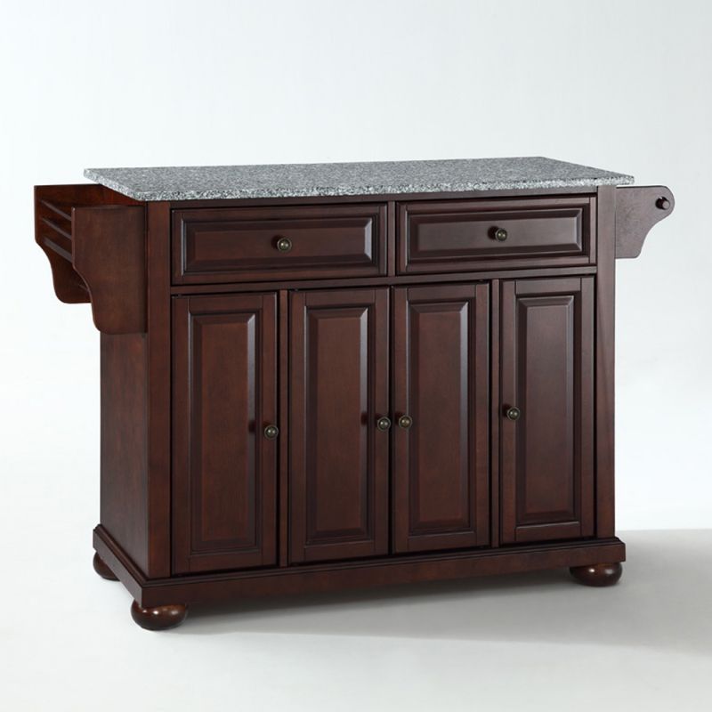 Crosley Furniture - Alexandria Solid Granite Top Kitchen Island in Vintage Mahogany Finish - KF30003AMA