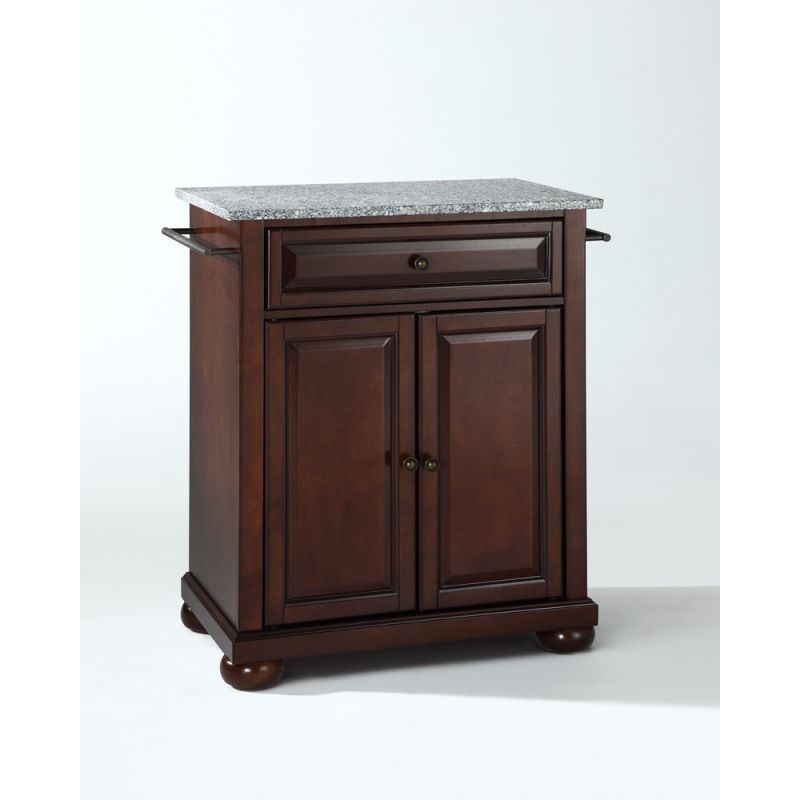 Crosley Furniture - Alexandria Solid Granite Top Portable Kitchen Island in Vintage Mahogany Finish - KF30023AMA