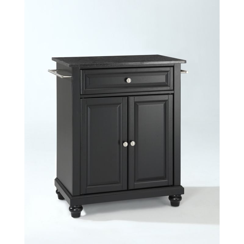 Crosley Furniture - Cambridge Solid Black Granite Top Portable Kitchen Island in Black Finish - KF30024DBK