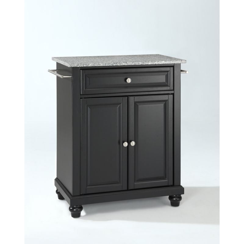 Crosley Furniture - Cambridge Solid Granite Top Portable Kitchen Island in Black Finish - KF30023DBK