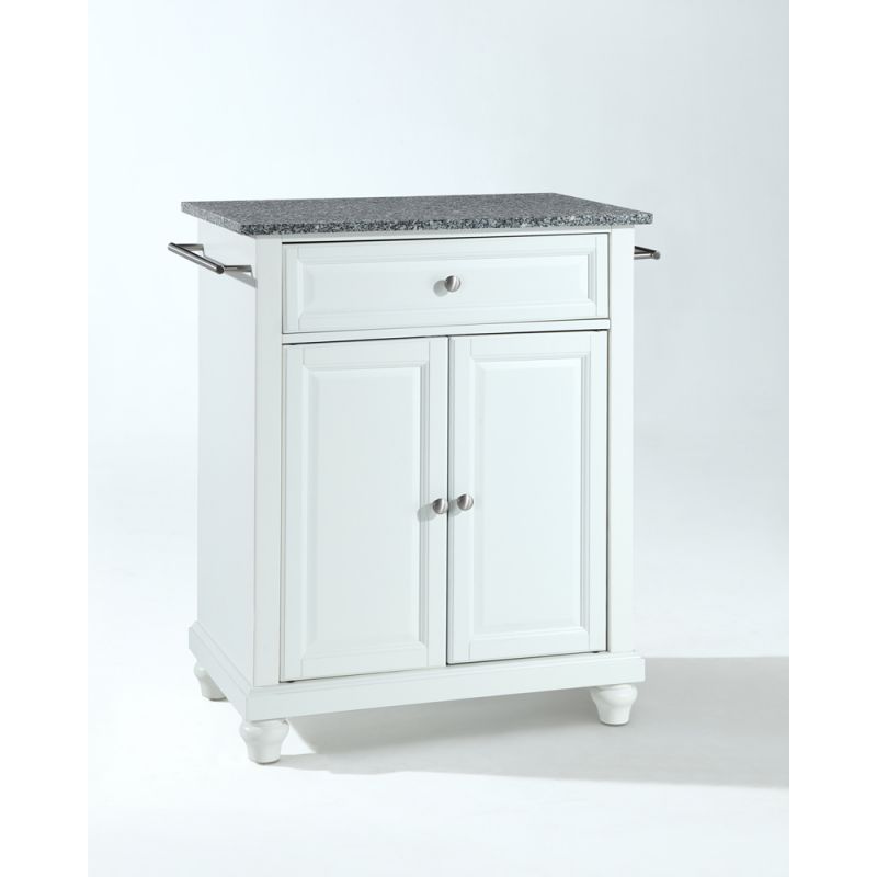 Crosley Furniture - Cambridge Solid Granite Top Portable Kitchen Island in White Finish - KF30023DWH