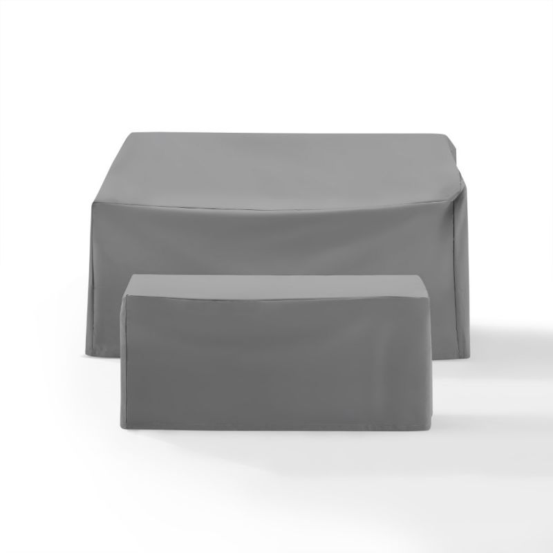 Crosley Furniture - 2 Piece Furniture Cover Set Gray - Loveseat, Coffee Table - MO75001-GY