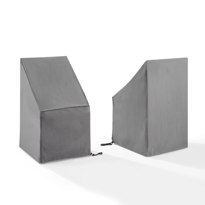 Crosley Furniture - 2Pc Outdoor Dining Side Chair Furniture Cover Set Gray - 2 Dining Side Chairs - CO7510-GY