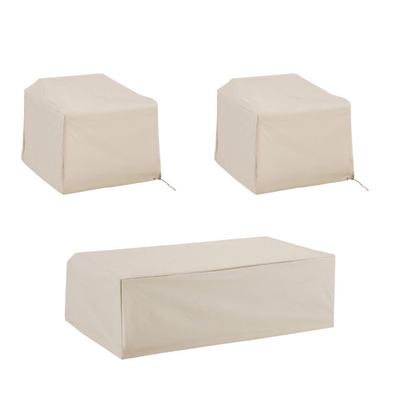 Crosley Furniture - 3 Piece Furniture Cover Set Tan - 2 Chairs, Coffee Table - MO75005-TA