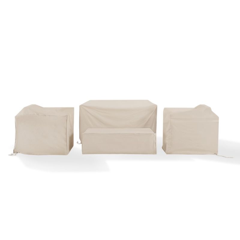 Crosley Furniture - 4 Piece Furniture Cover Set Tan - Loveseat, 2 Chairs, Coffee - MO75000-TA