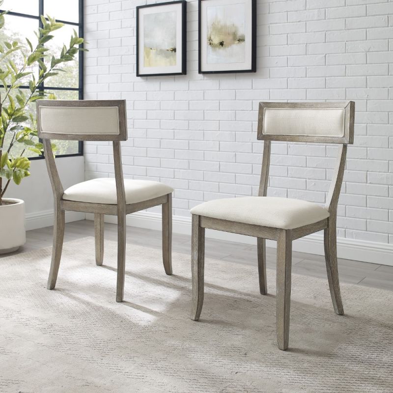 Crosley Furniture - Alessia Dining Chair Set Rustic Graywash (Set of 2) - CF501419-RG