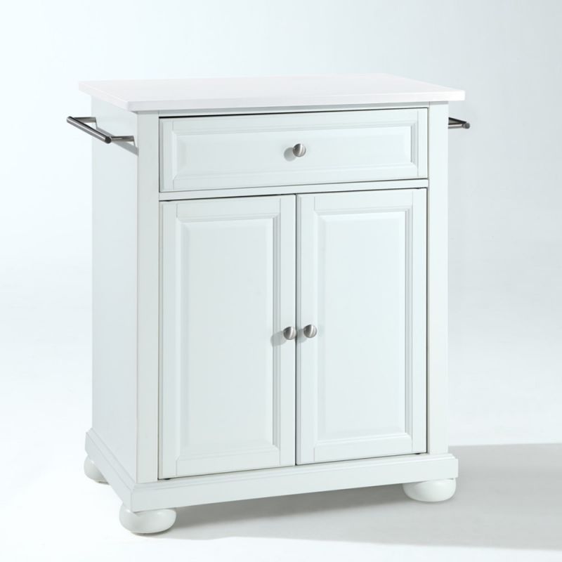 Crosley Furniture - Alexandria Granite Top Portable Kitchen Island/Cart White/White - KF30020AWH