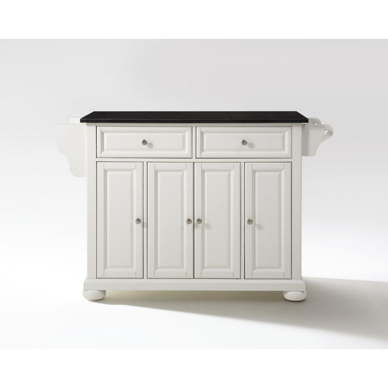 Crosley Furniture - Alexandria Solid Black Granite Top Kitchen Island in White Finish - KF30004AWH