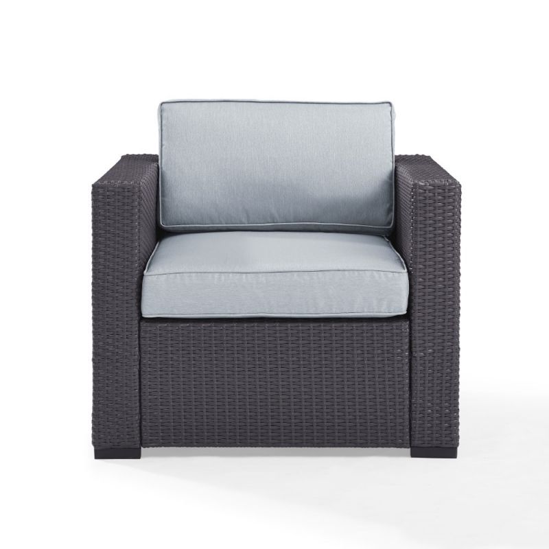 Crosley Furniture - Biscayne Armchair With Mist Cushions - KO70130BR-MI