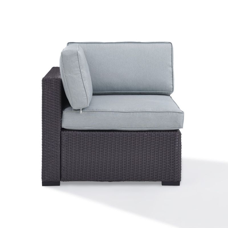 Crosley Furniture - Biscayne Corner Chair With Mist Cushions - KO70126BR-MI