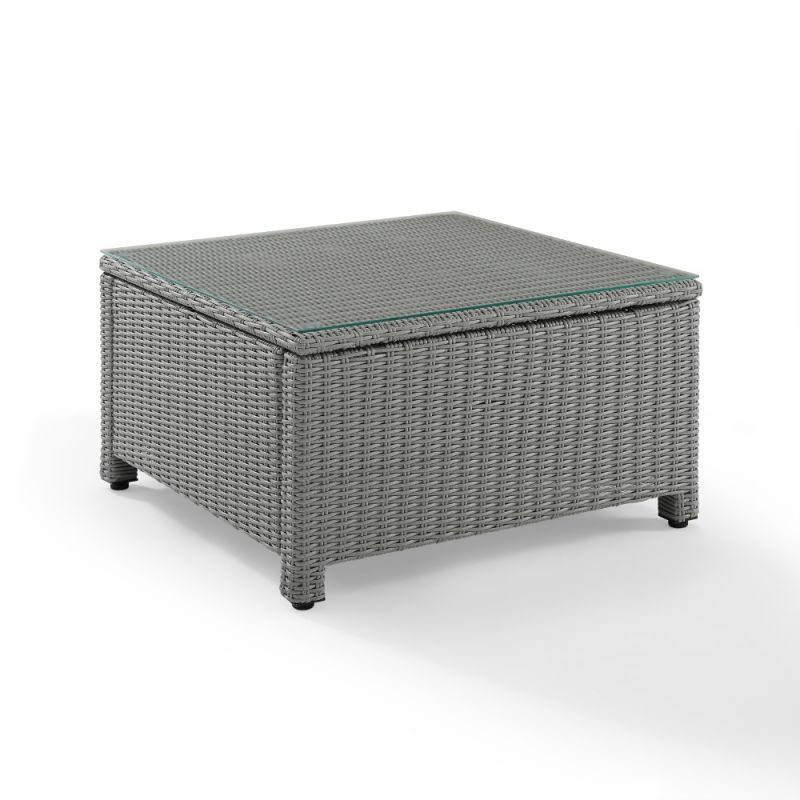 Crosley Furniture - Bradenton Outdoor Wicker Sectional Coffee Table Gray - CO7207-GY