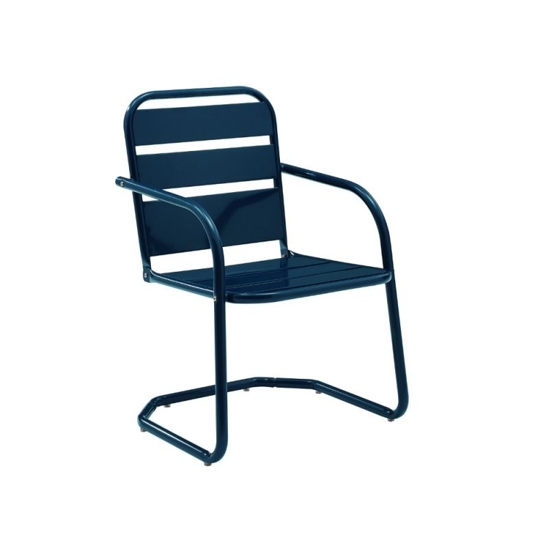 Crosley Furniture - Brighton 2 Piece Outdoor Chair Set Navy - 2 Chairs - CO1030-NV_CLOSEOUT