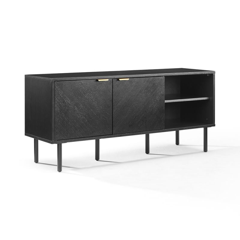 Crosley Furniture - Brody Record Storage Sideboard Black - CF1144-BK