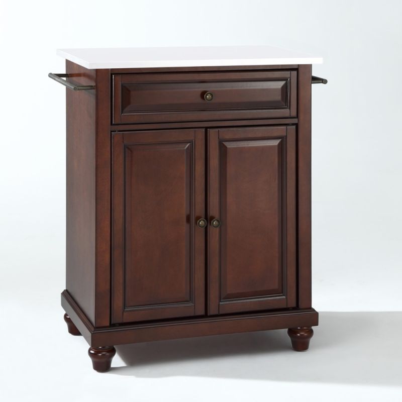 Crosley Furniture - Cambridge Granite Top Portable Kitchen Island/Cart Mahogany/White - KF30020DMA