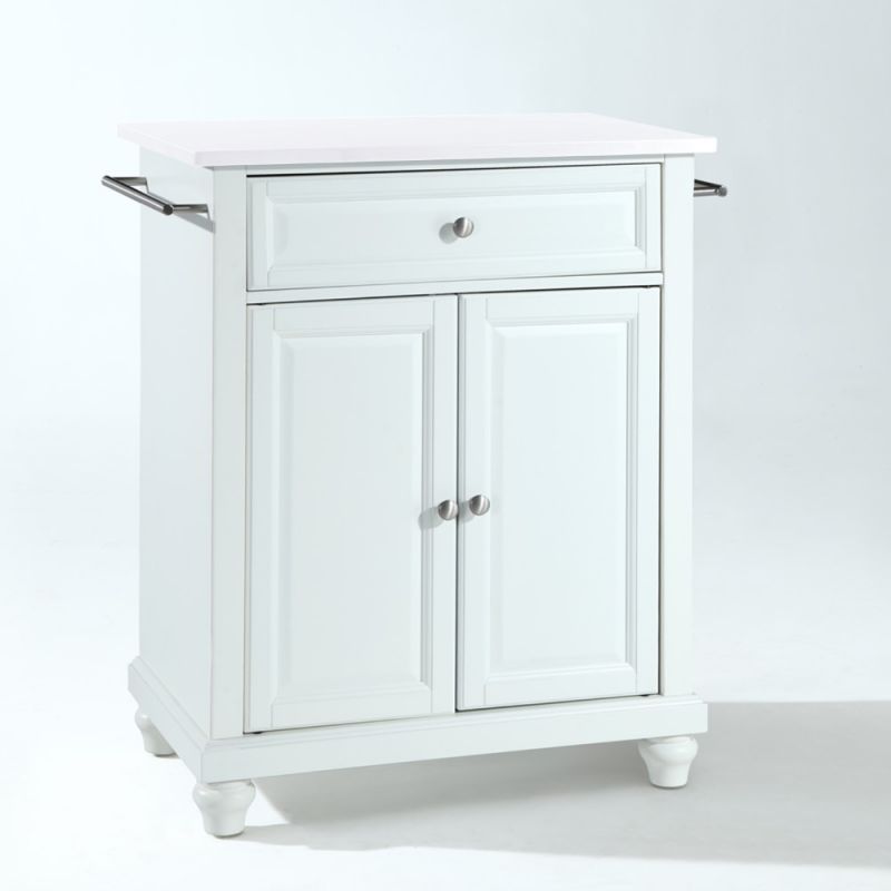 Crosley Furniture - Cambridge Granite Top Portable Kitchen Island/Cart White/White - KF30020DWH