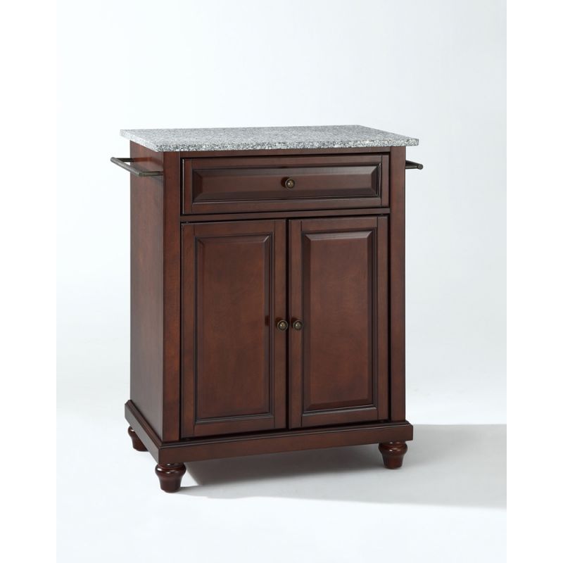 Crosley Furniture - Cambridge Solid Granite Top Portable Kitchen Island in Vintage Mahogany Finish - KF30023DMA