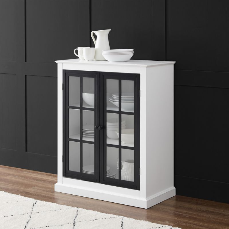 Crosley Furniture Cecily Stackable Storage Pantry White/Matte Black - CF3125-WH